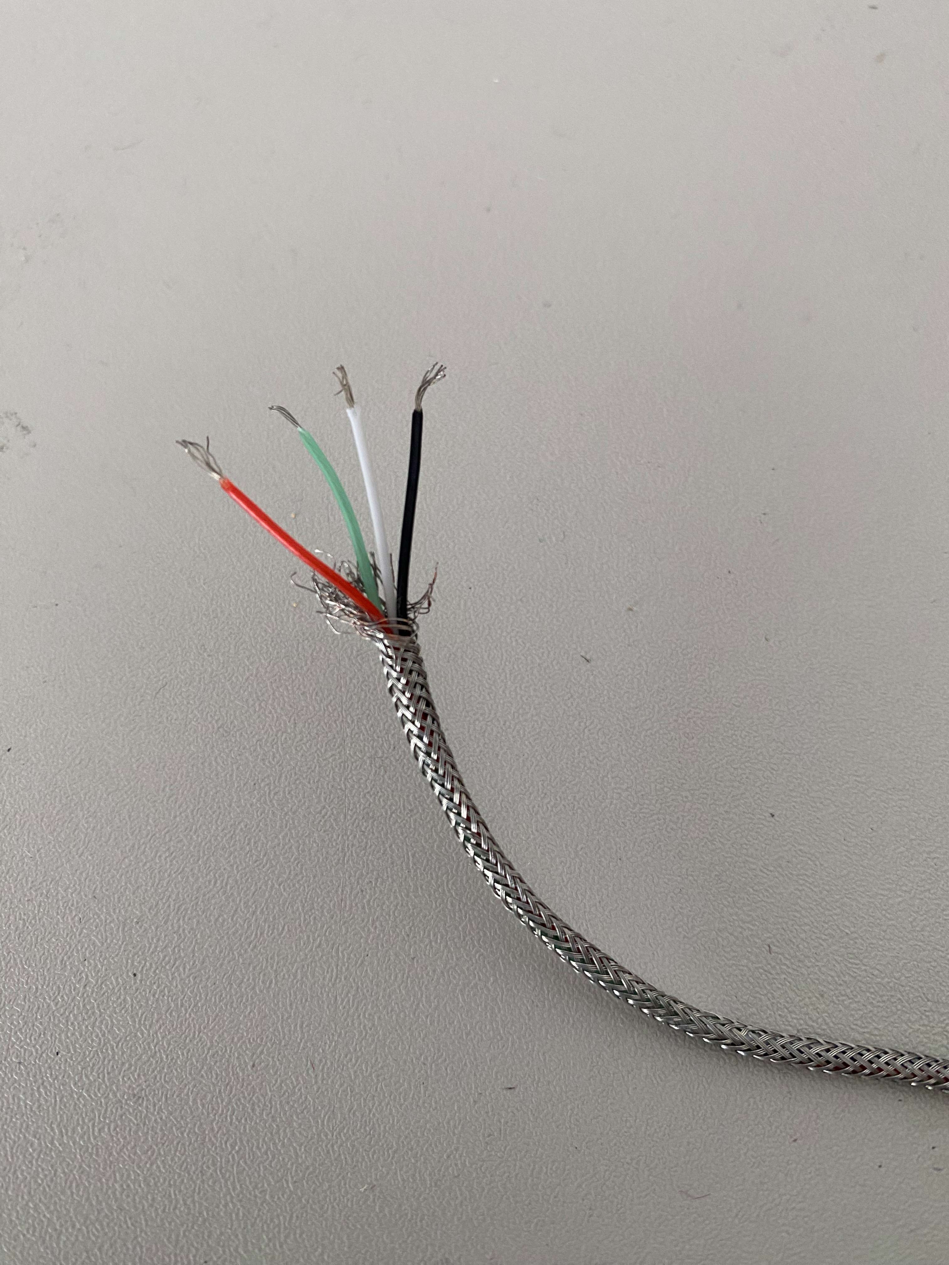 4-cond. met. braided shield wire