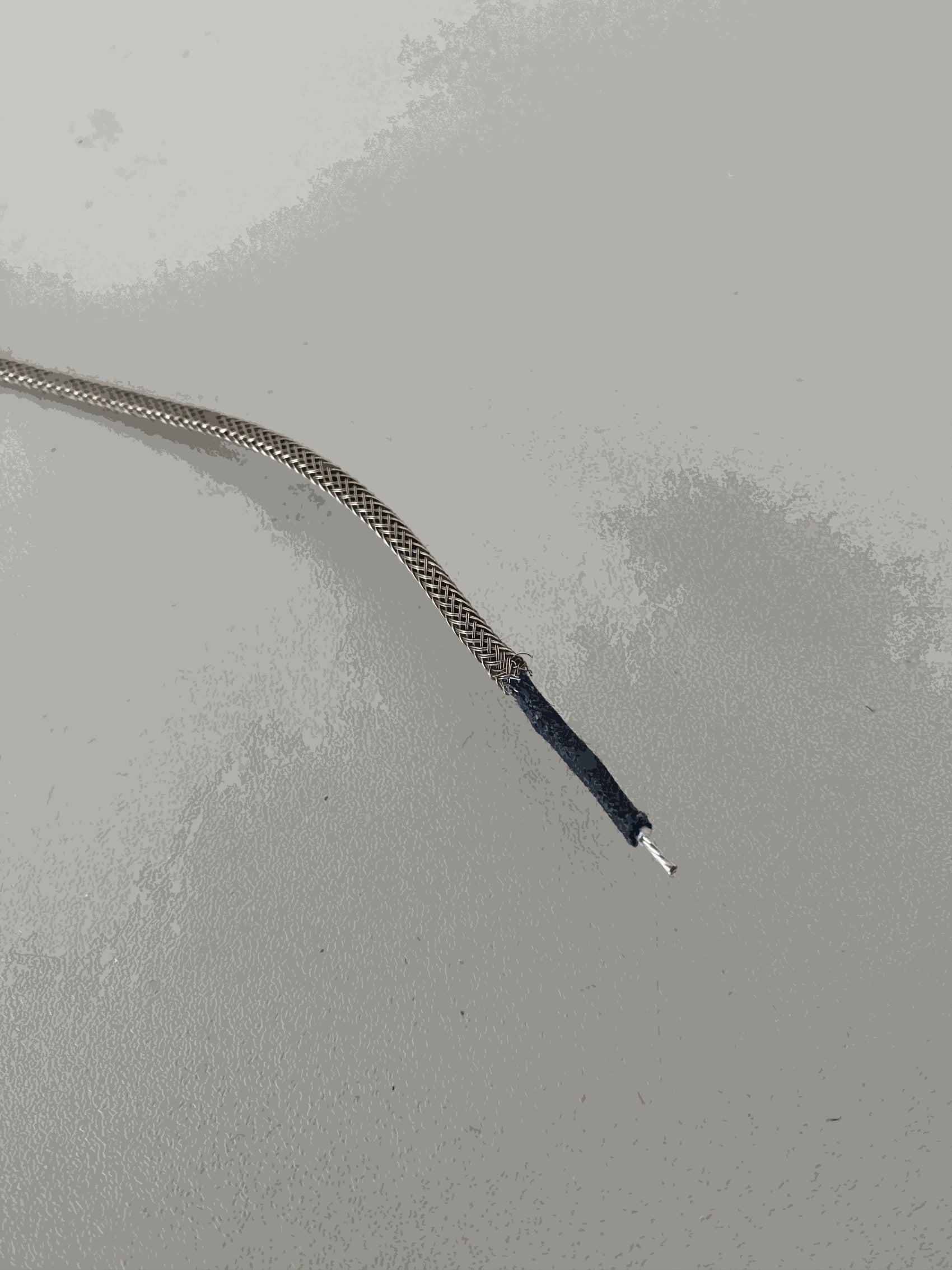 1-cond. met. braided shield wire 1m