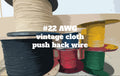 #22 AWG cotton braided vintage Kabel